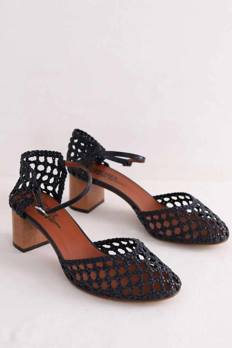 Talons Michel Vivien Noir en Cuir