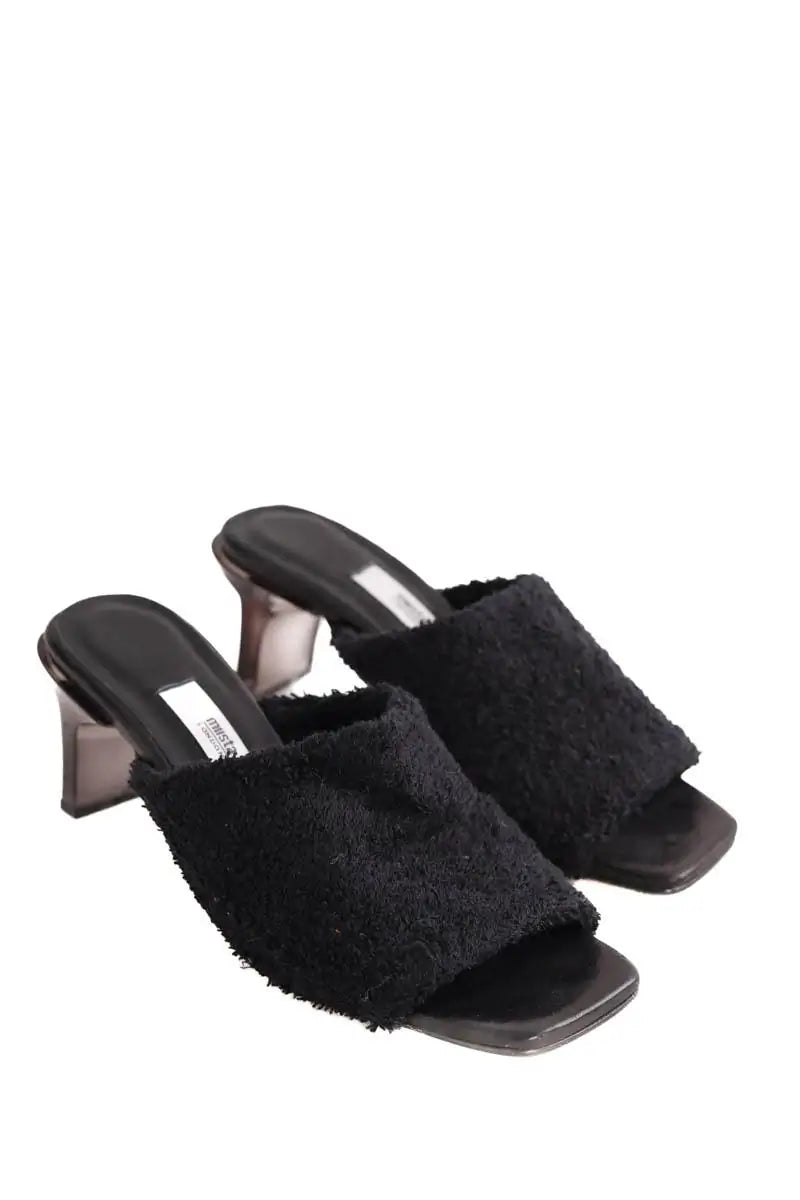 Talons Miista Noir en Tissu