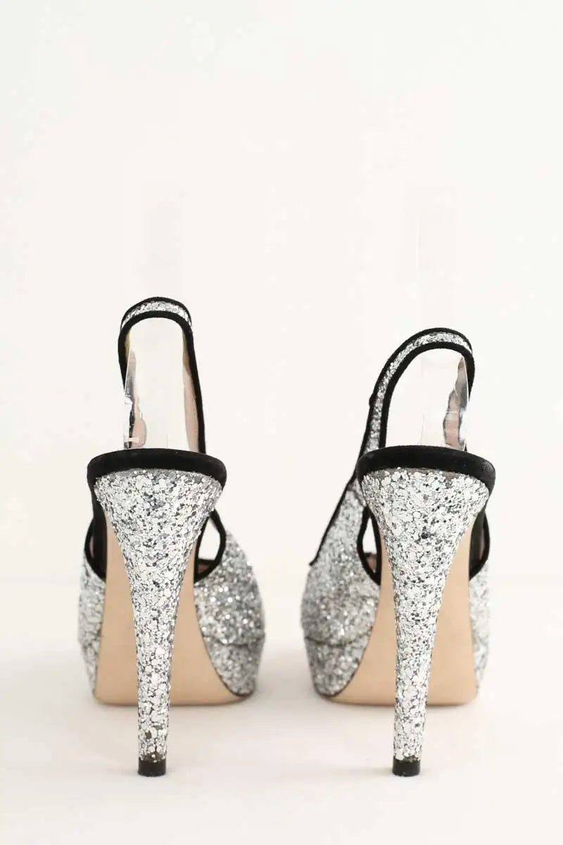 Talons Miu Miu Argent en Paillettes