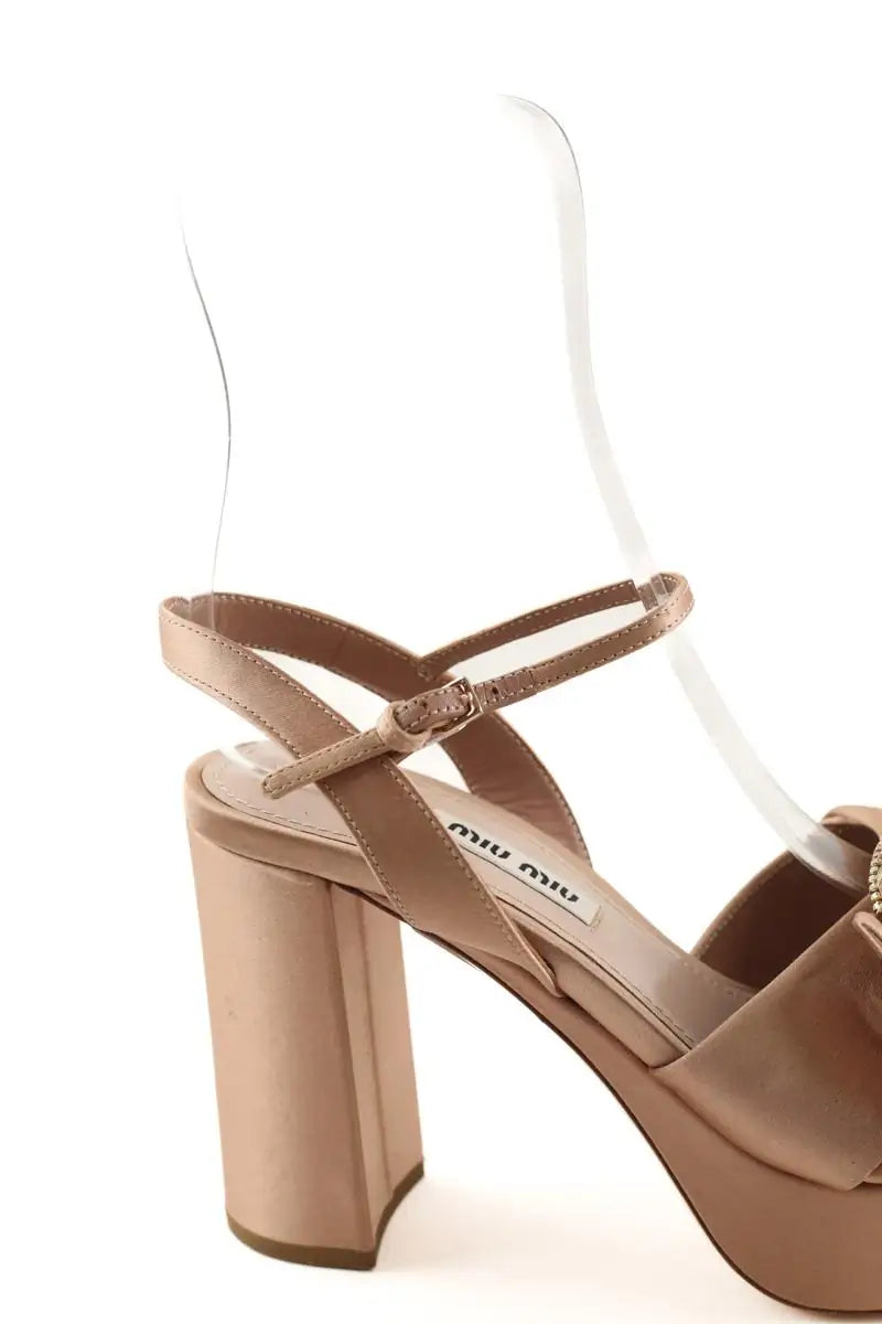 Talons Miu Miu Beige en Tissu