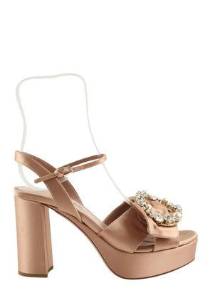 Talons Miu Miu Beige en Tissu, taille 36 - Seconde Main