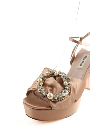 Talons Miu Miu Beige en Tissu