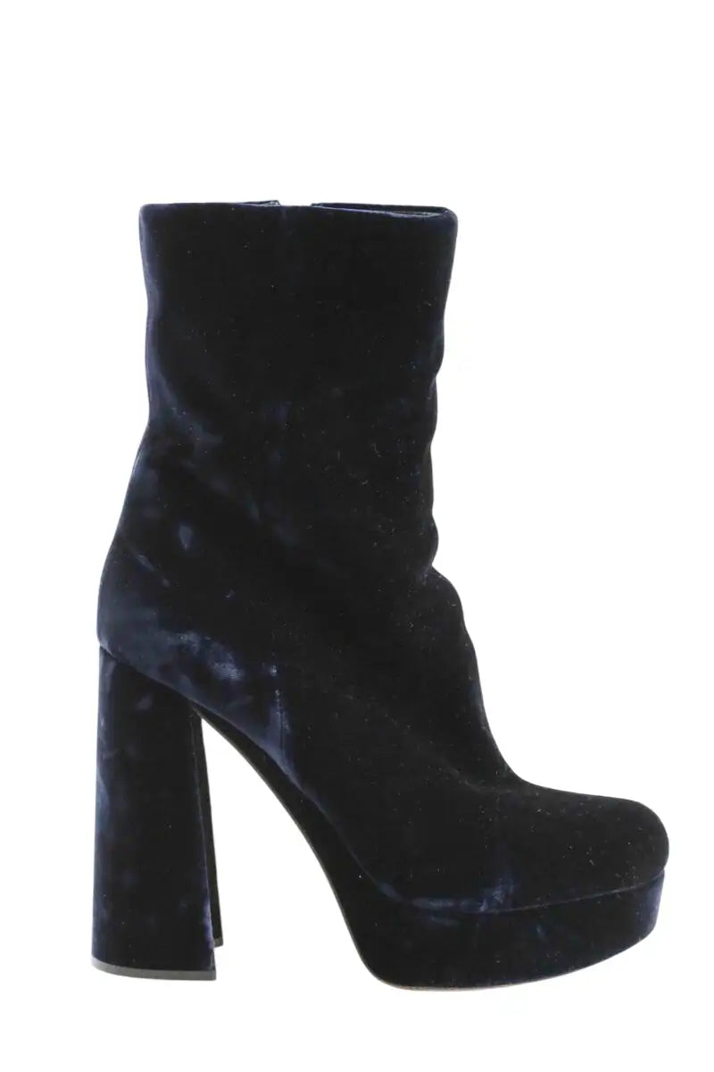 Talons Miu Miu Bleu en Velours, taille 41 - Seconde Main