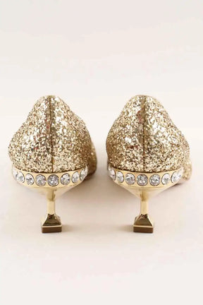 Talons Miu Miu Doré en Cuir