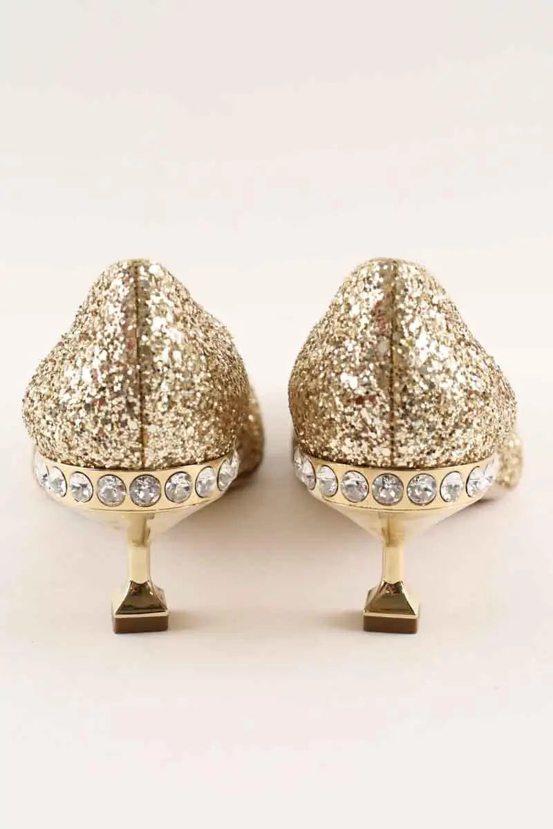Talons Miu Miu Doré en Cuir