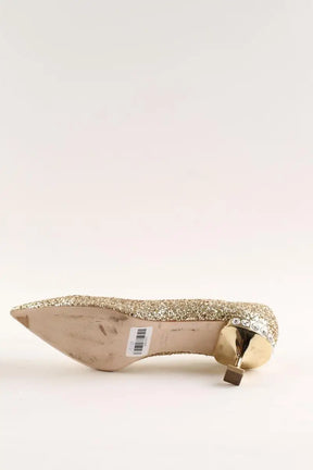 Talons Miu Miu Doré en Cuir
