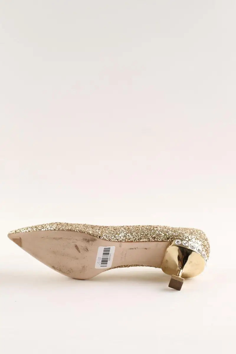 Talons Miu Miu Doré en Cuir