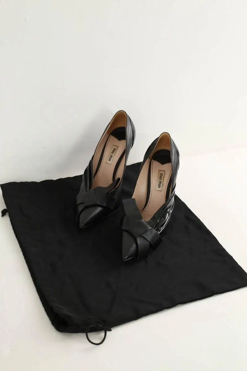Talons Miu Miu Noir en Cuir