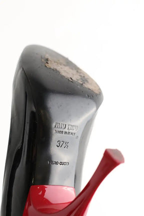 Talons Miu Miu Noir en Cuir verni