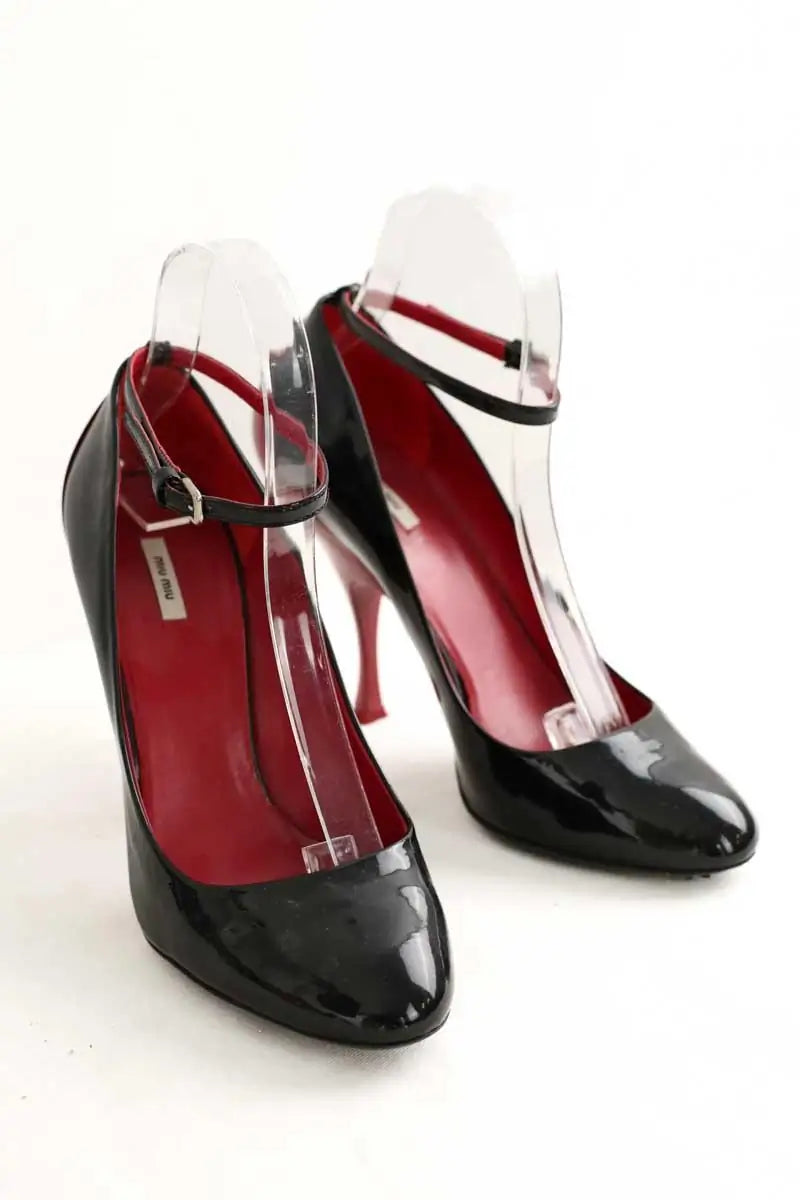 Talons Miu Miu Noir en Cuir verni