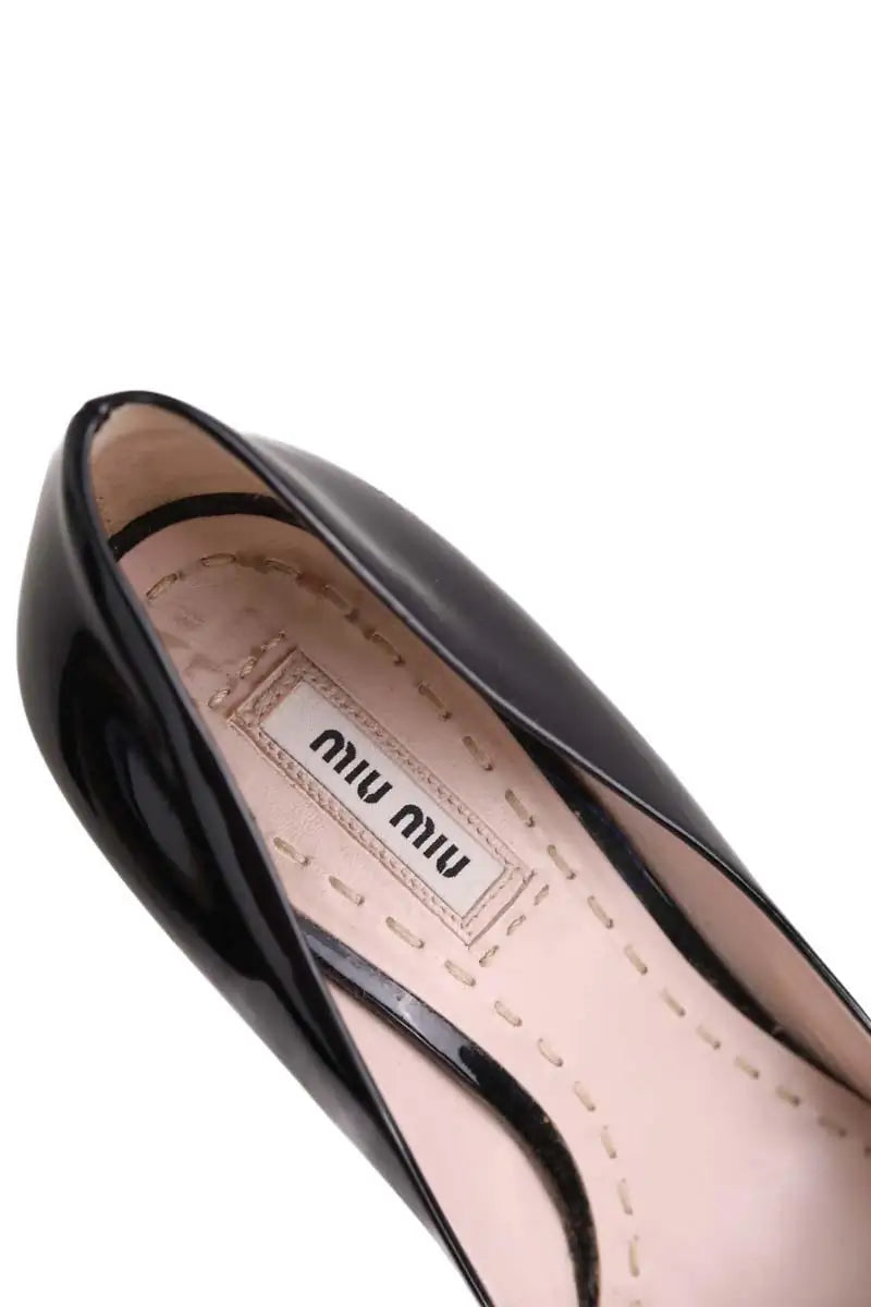 Talons Miu Miu Noir en Cuir verni
