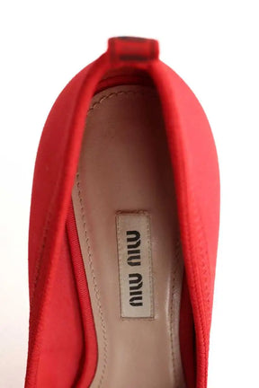 Talons Miu Miu Rouge en Tissu