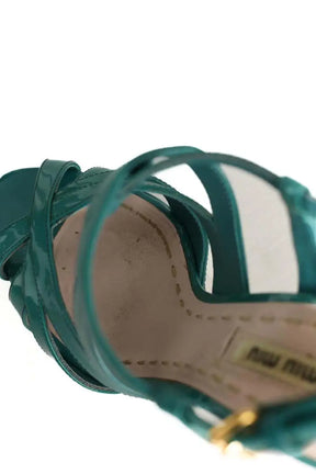 Talons Miu Miu Turquoise en Cuir