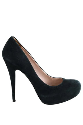Talons Miu Miu Vert en Daim, taille 37 - Seconde Main