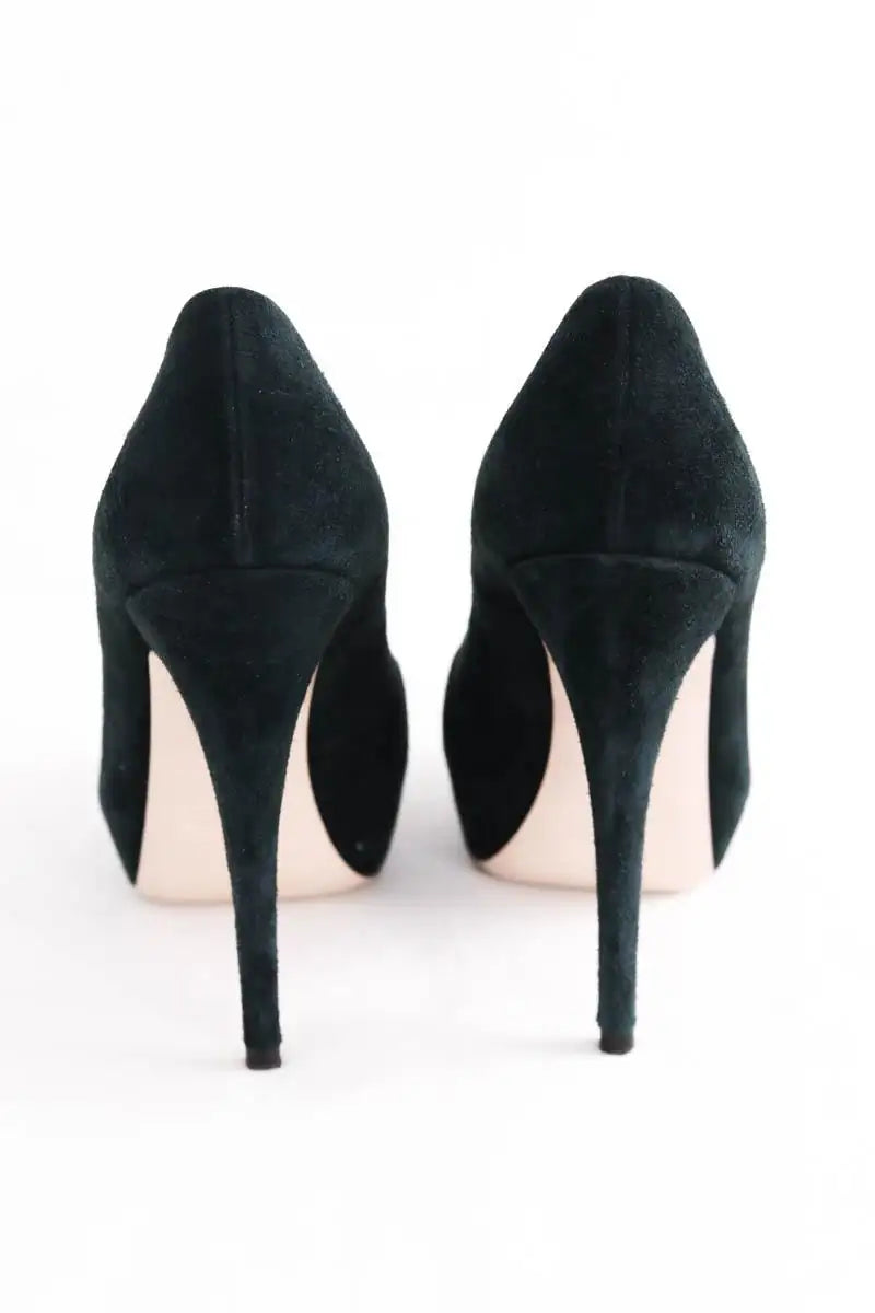 Talons Miu Miu Vert en Daim