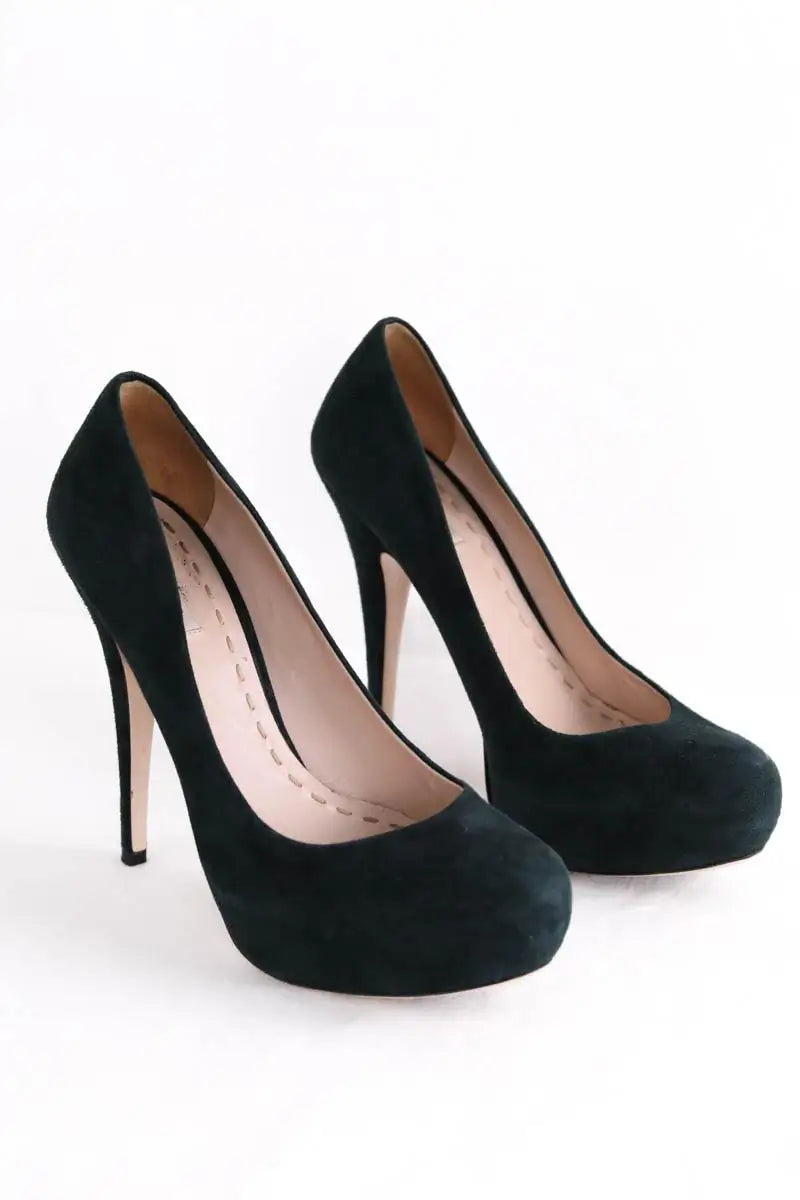 Talons Miu Miu Vert en Daim