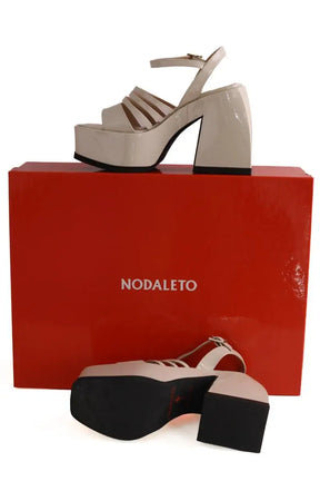 Talons Nodaleto Beige en Cuir