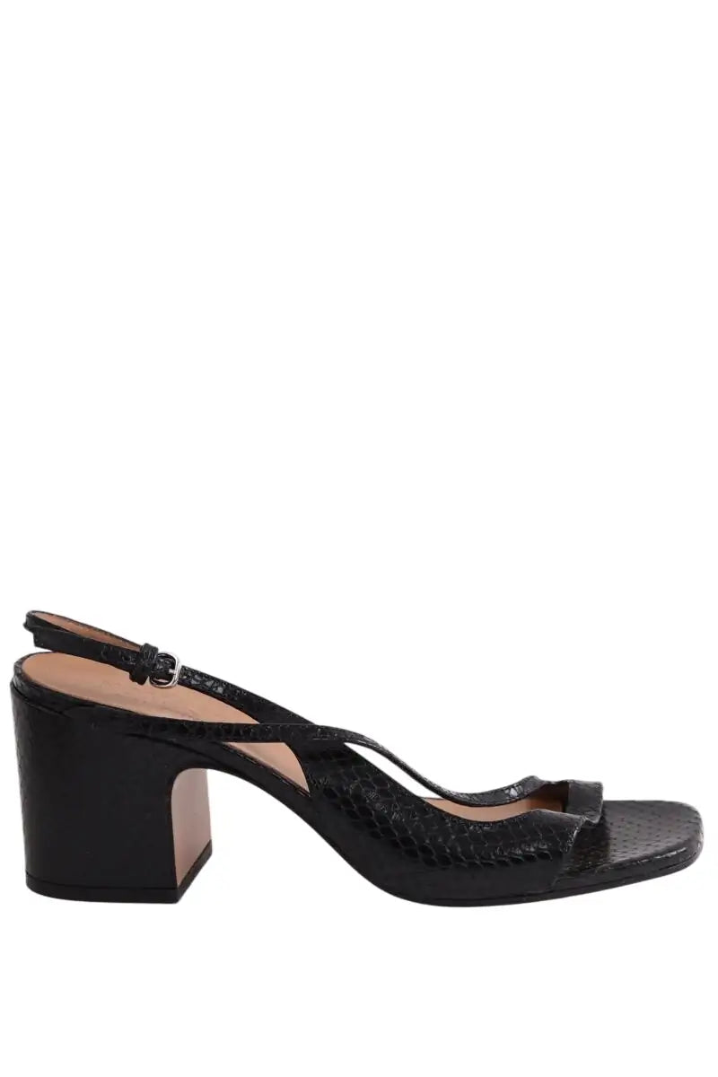 Talons Nomasei Noir en Cuir, taille 39 - Seconde Main