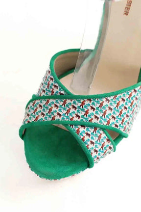 Talons Paul & Joe Vert en Cuir