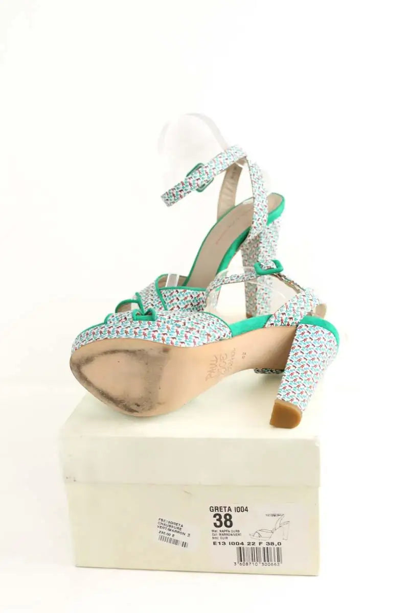 Talons Paul & Joe Vert en Cuir