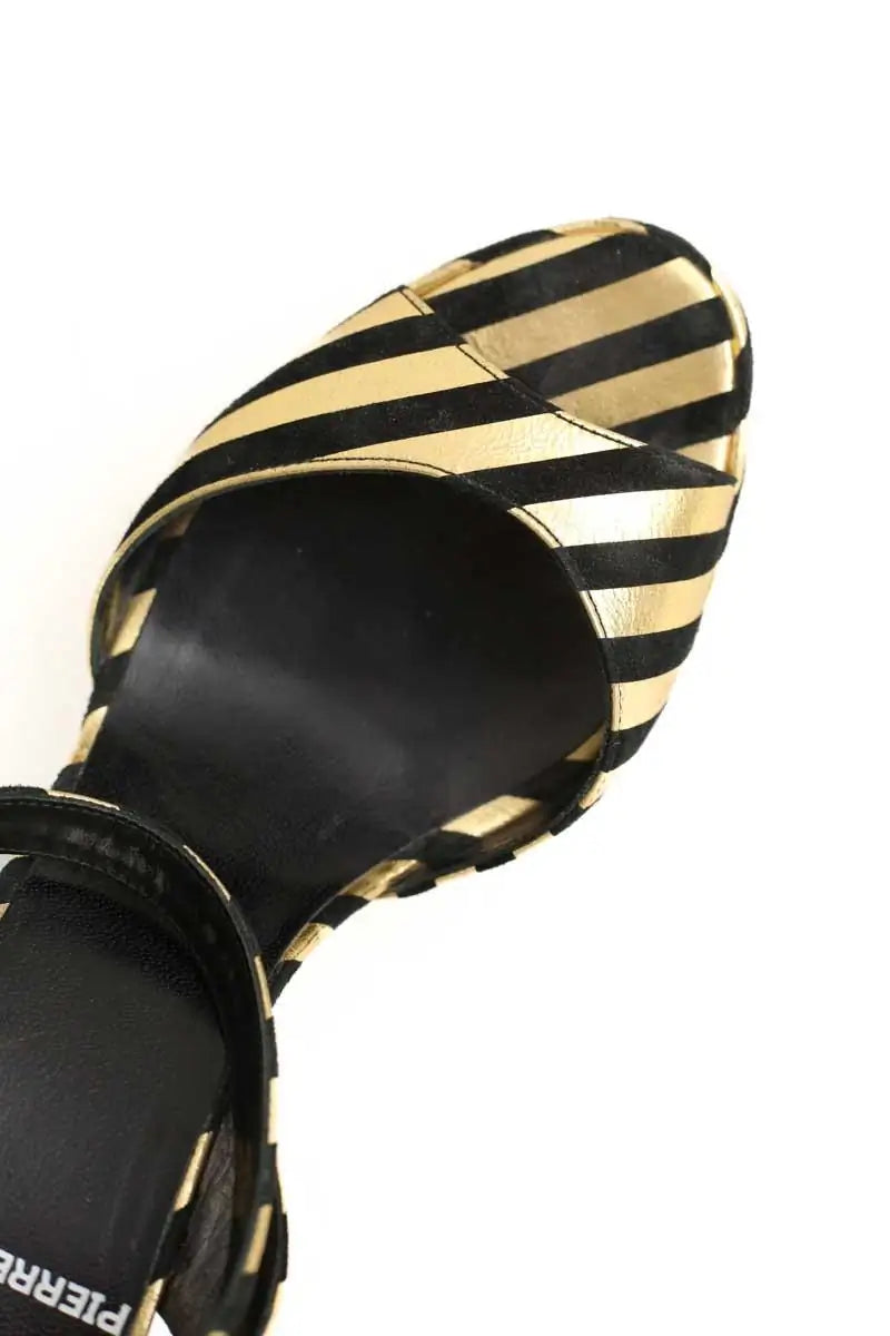 Talons Pierre Hardy Doré en Cuir