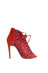 Talons Pierre Hardy Rouge en Daim, taille 38 - Seconde Main