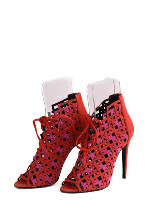 Talons Pierre Hardy Rouge en Daim