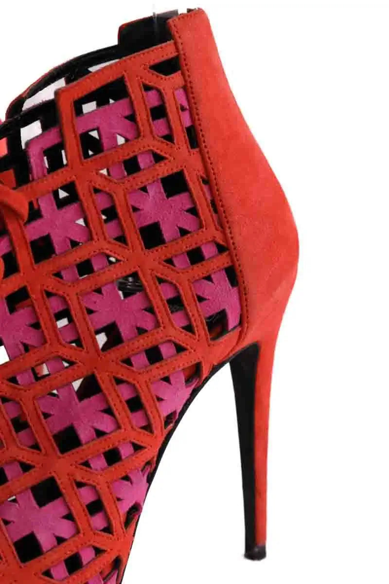 Talons Pierre Hardy Rouge en Daim