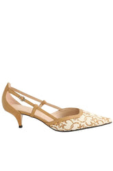 Talons Pinko Beige en Tissu, taille 38 - Seconde Main