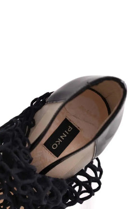 Talons Pinko Noir en Cuir verni