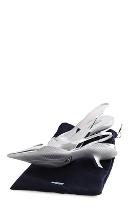 Talons Prada Argent en Cuir