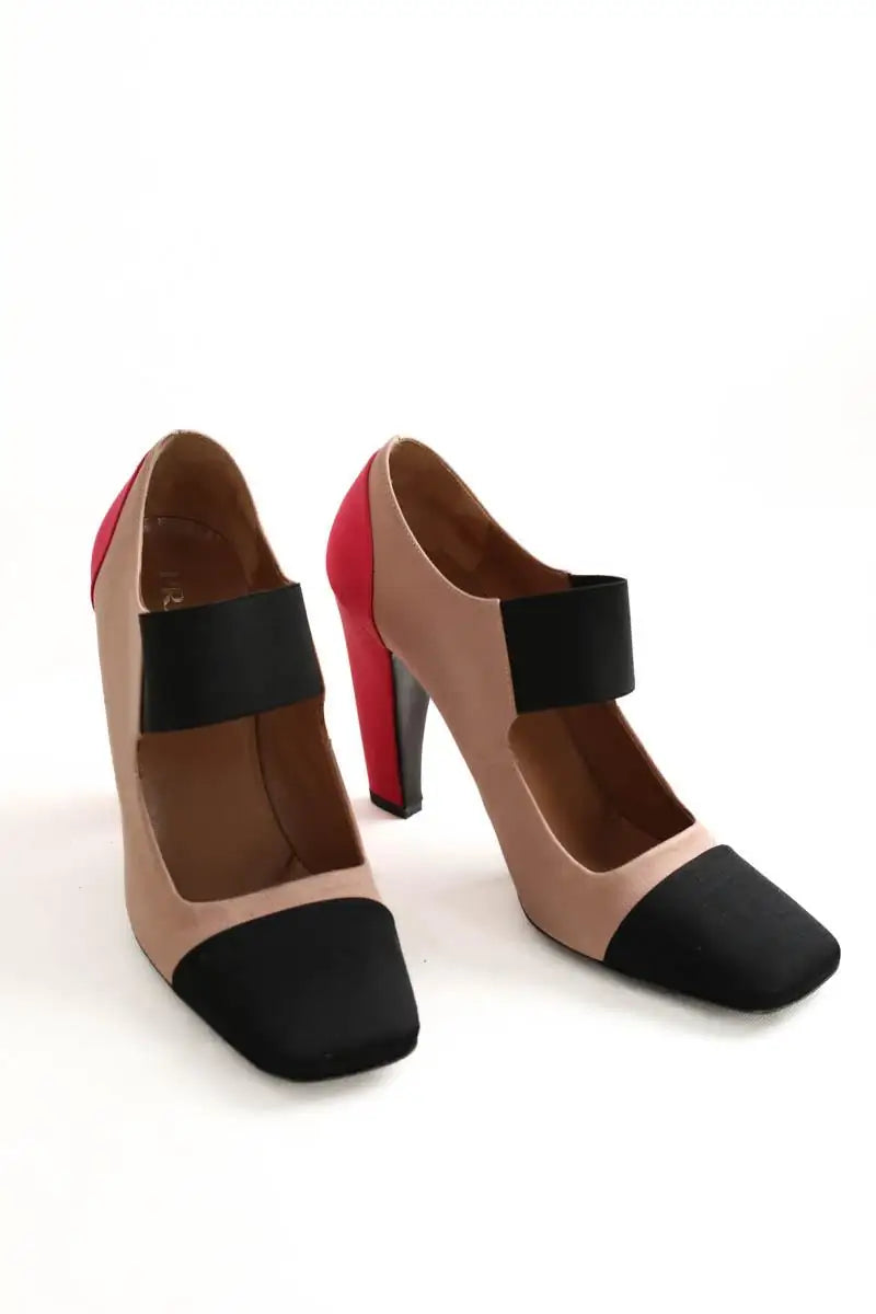 Talons Prada Beige en Tissu