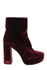 Talons Prada Bordeaux en Velours, taille 39 - Seconde Main