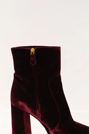 Talons Prada Bordeaux en Velours