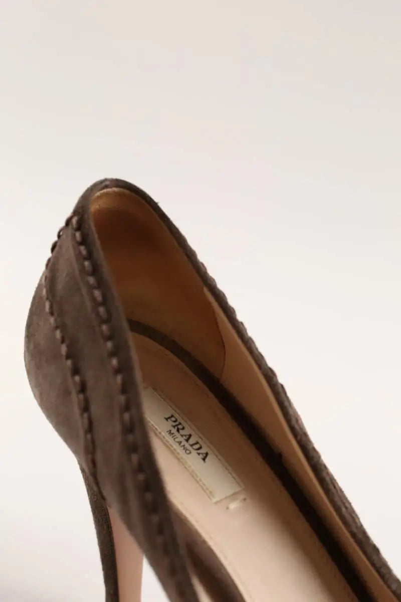 Talons Prada Marron en Daim