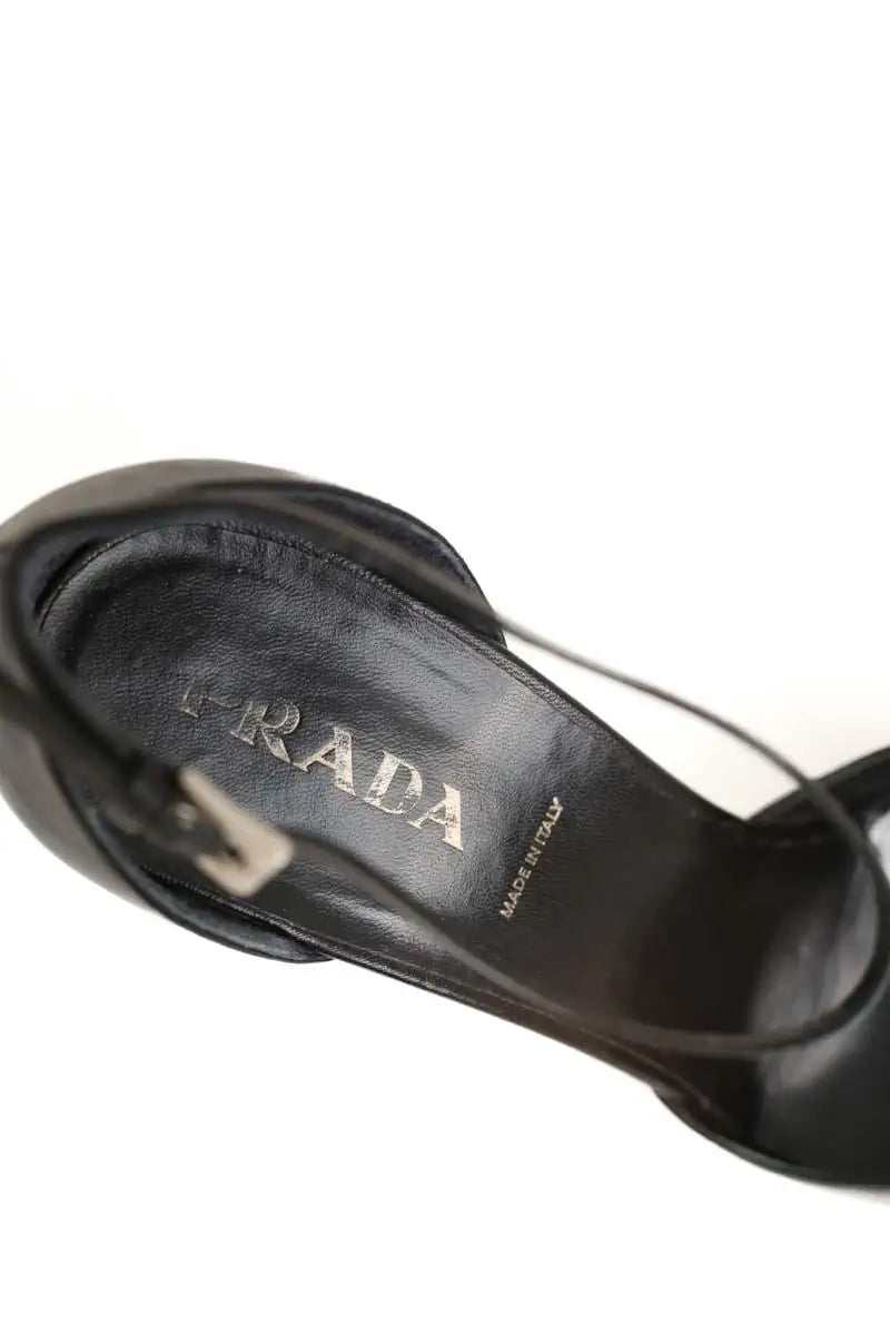 Talons Prada Noir en Cuir