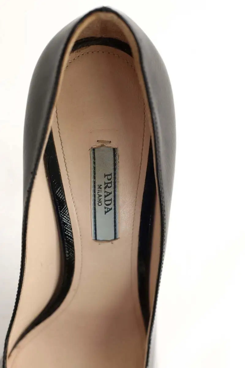 Talons Prada Noir en Cuir
