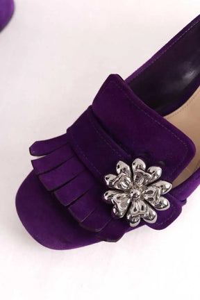 Talons Prada Violet en Daim
