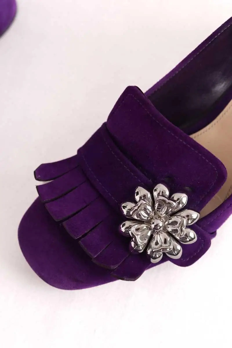 Talons Prada Violet en Daim