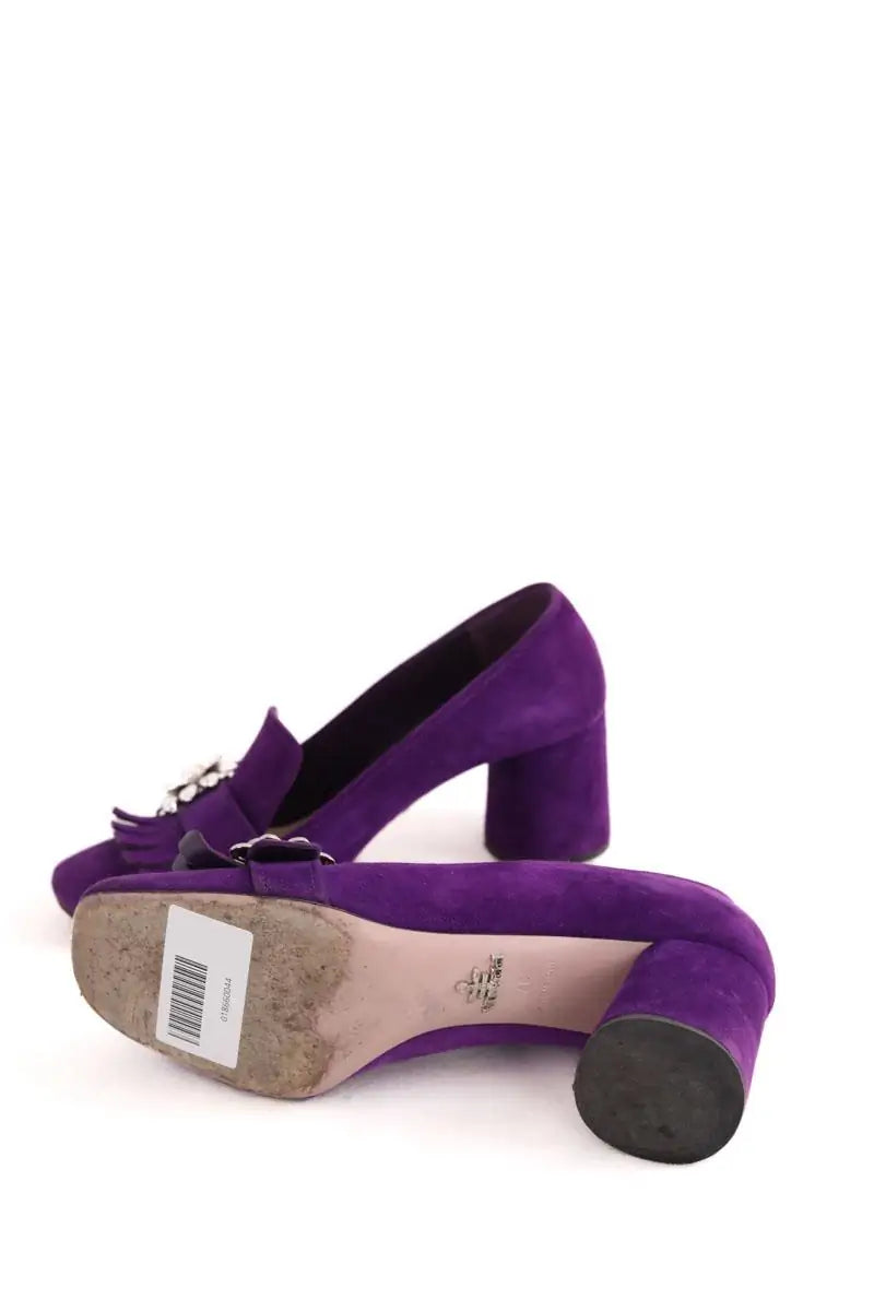 Talons Prada Violet en Daim