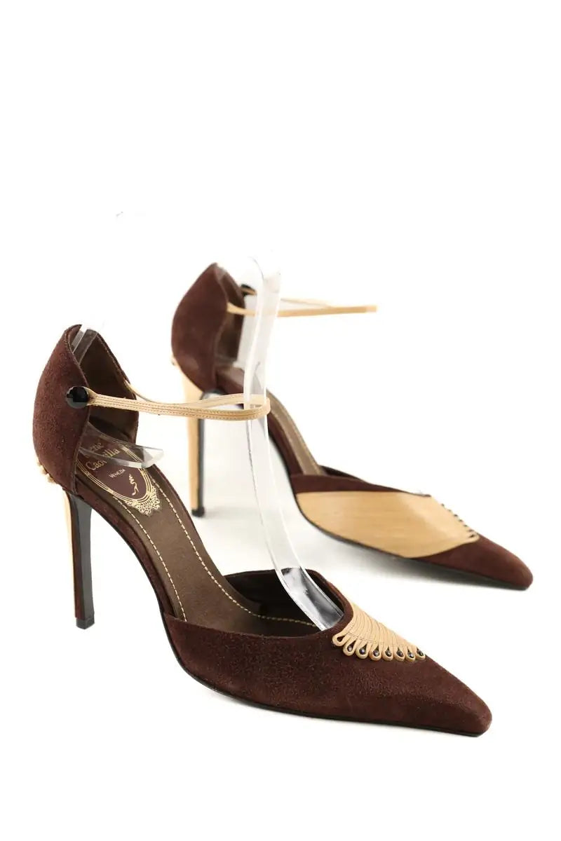 Talons Rene Caovilla Marron en Daim