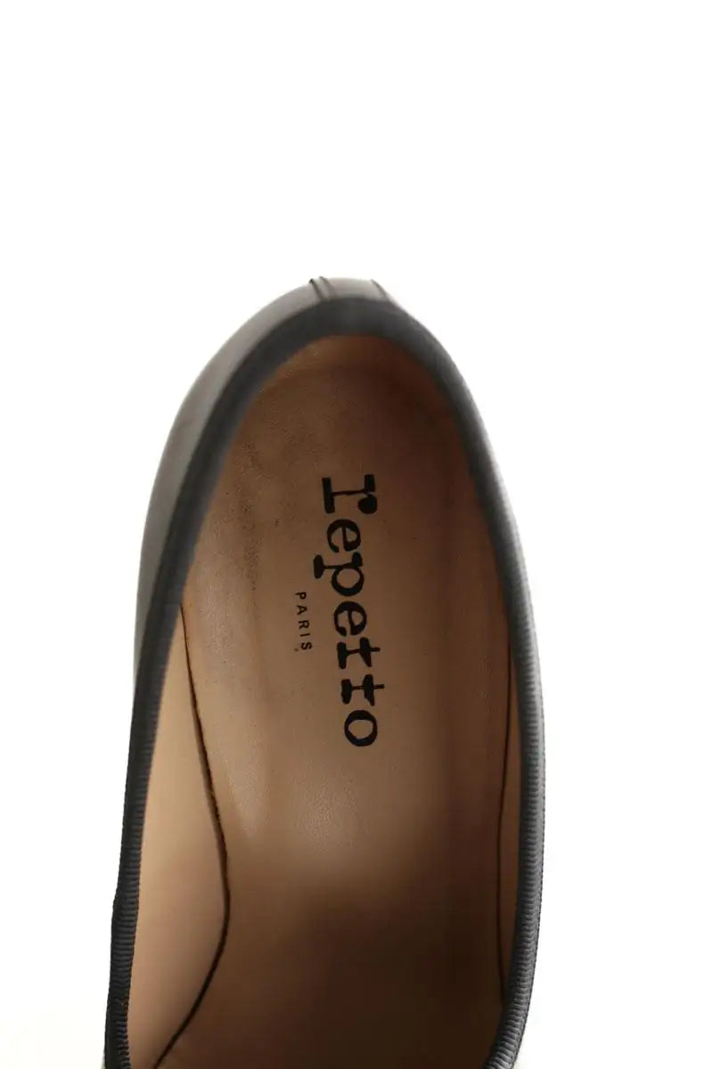 Talons Repetto Kaki en Cuir verni