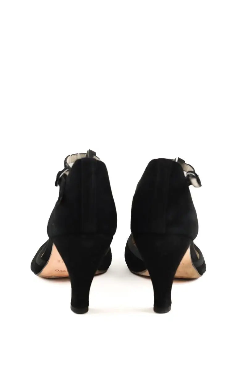 Talons Repetto Noir en Daim