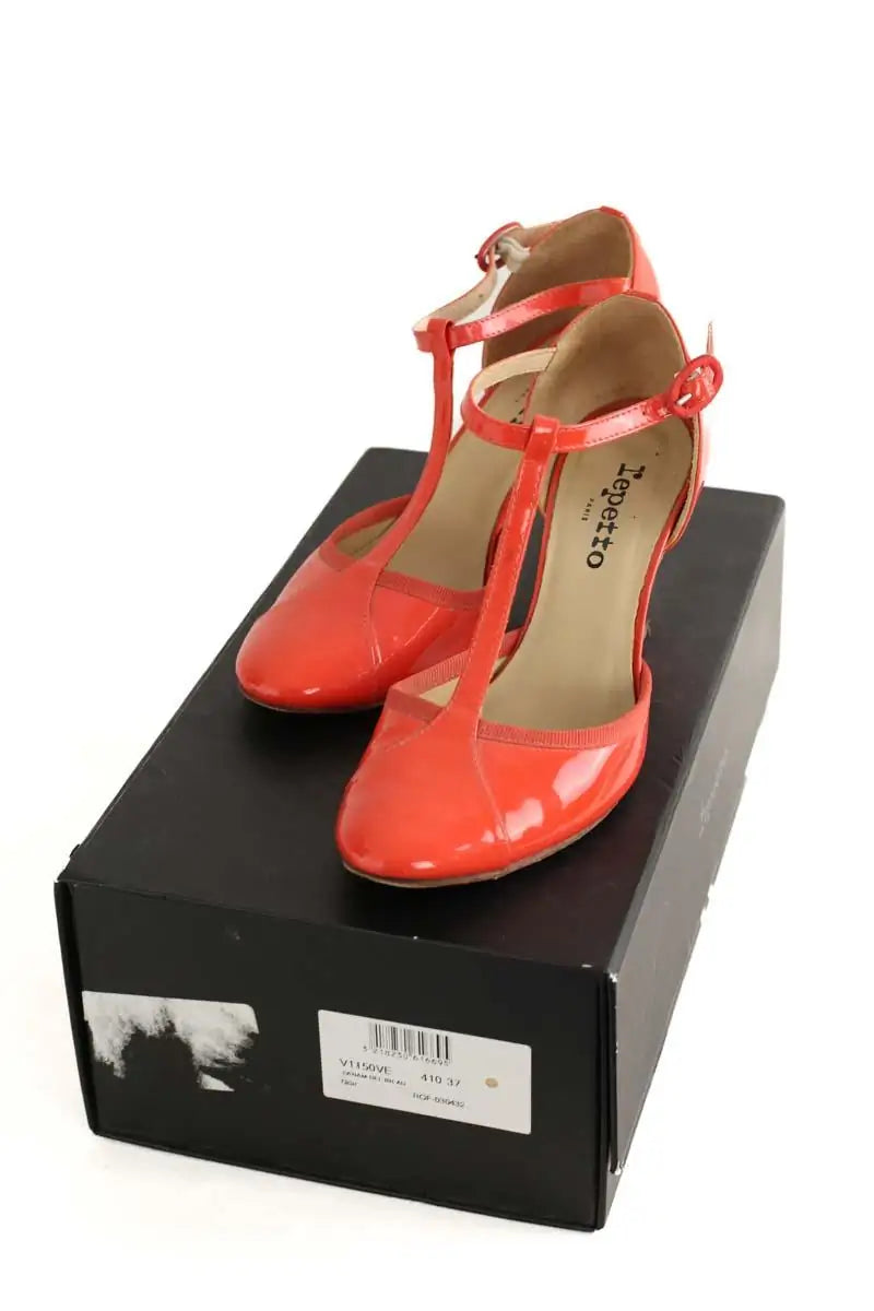 Talons Repetto Rouge en Cuir