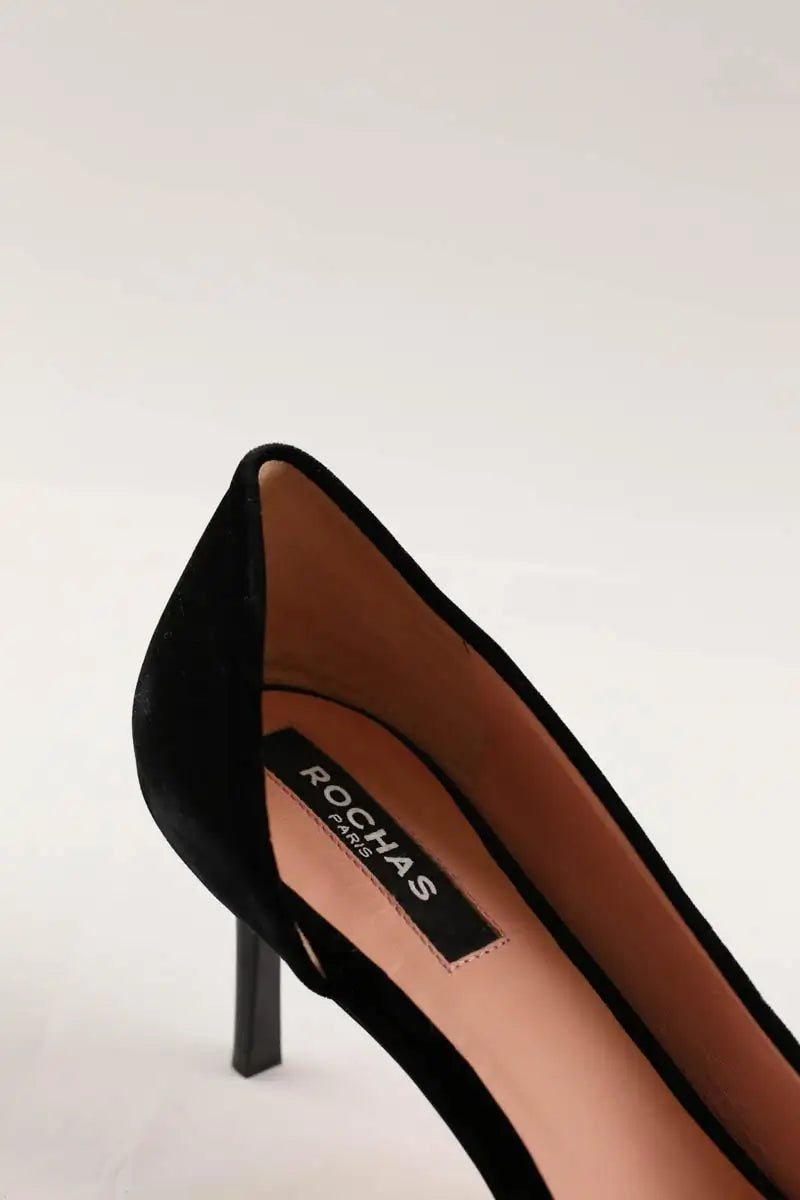 Talons Rochas Noir en Velours