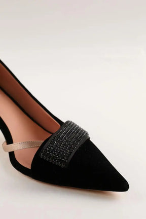 Talons Rochas Noir en Velours