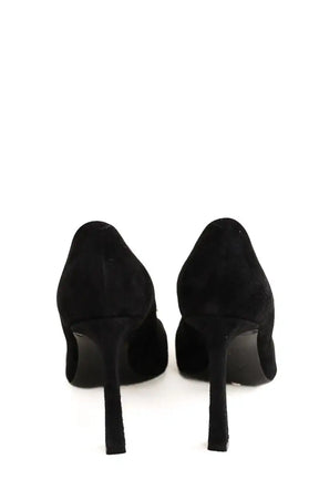 Talons Roger Vivier Flower Strass Buckle Noir en Cuir
