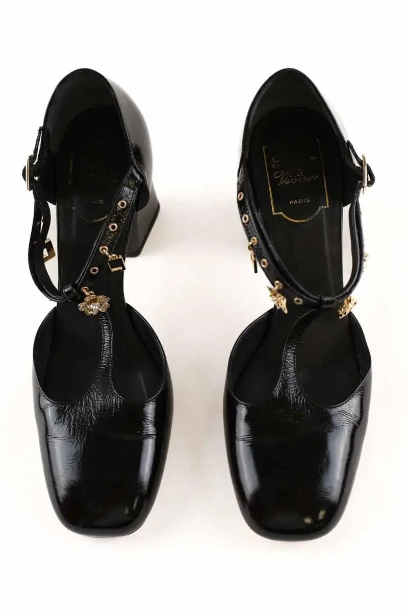 Talons Roger Vivier Noir en Cuir verni