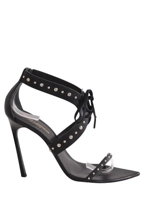 Talons Saint Laurent Inis studded Noir en Cuir, taille 40 - Seconde Main