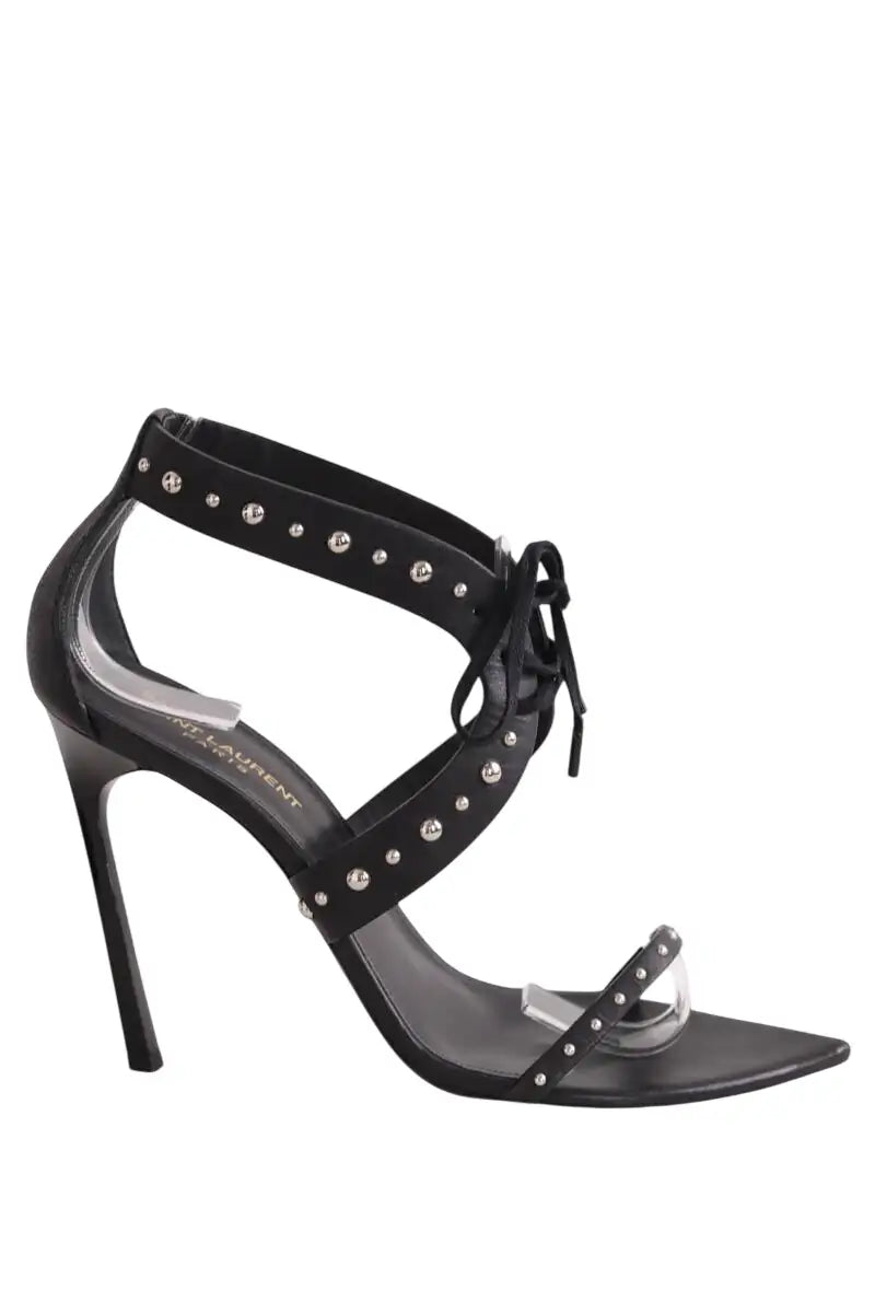 Talons Saint Laurent Inis studded Noir en Cuir, taille 40 - Seconde Main